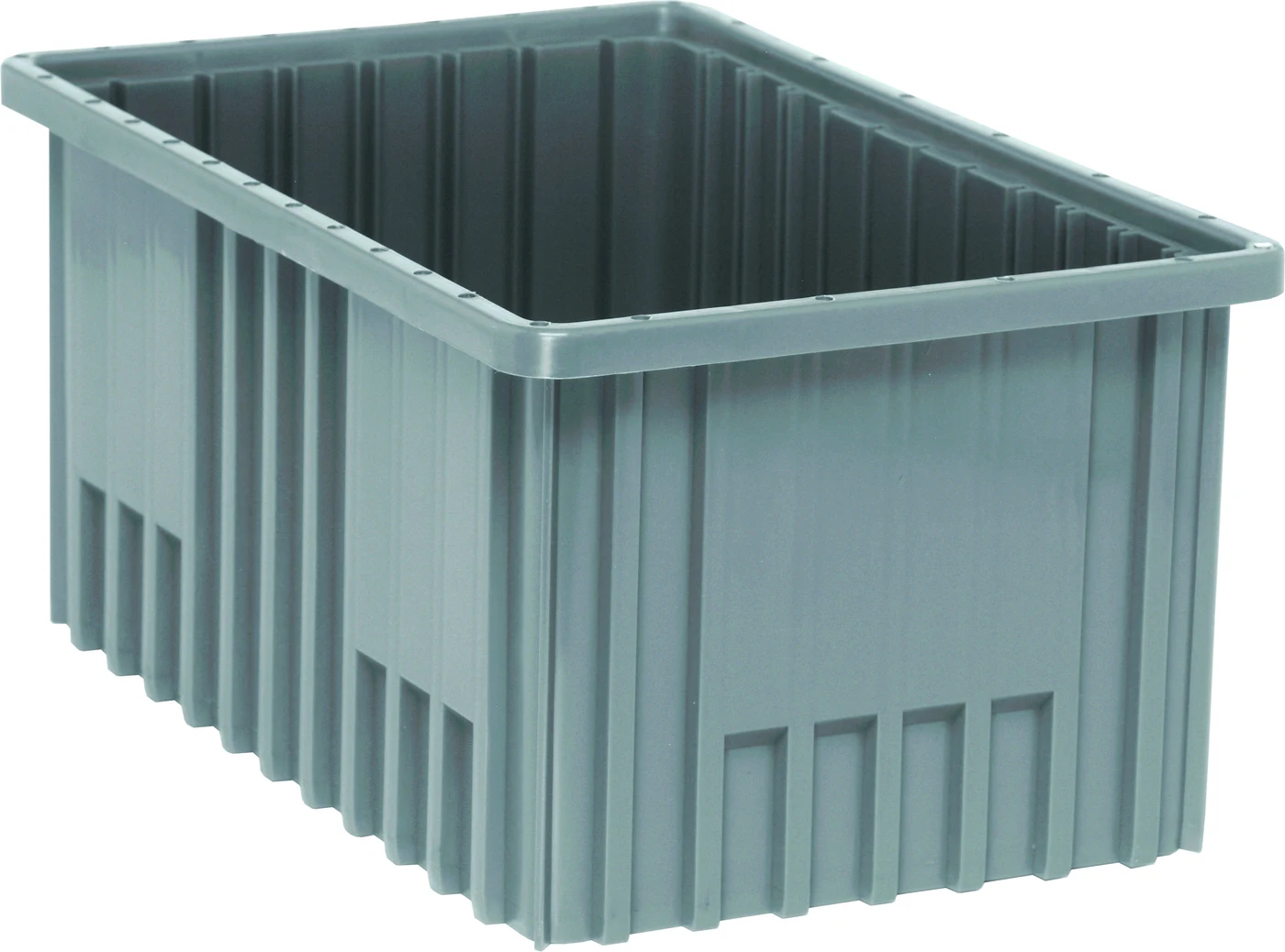 Quantum DG92080GYCS Dividable Grid Container, 16-1/2"L x 10-7/8"W x 8"H, Gray, Case of 8