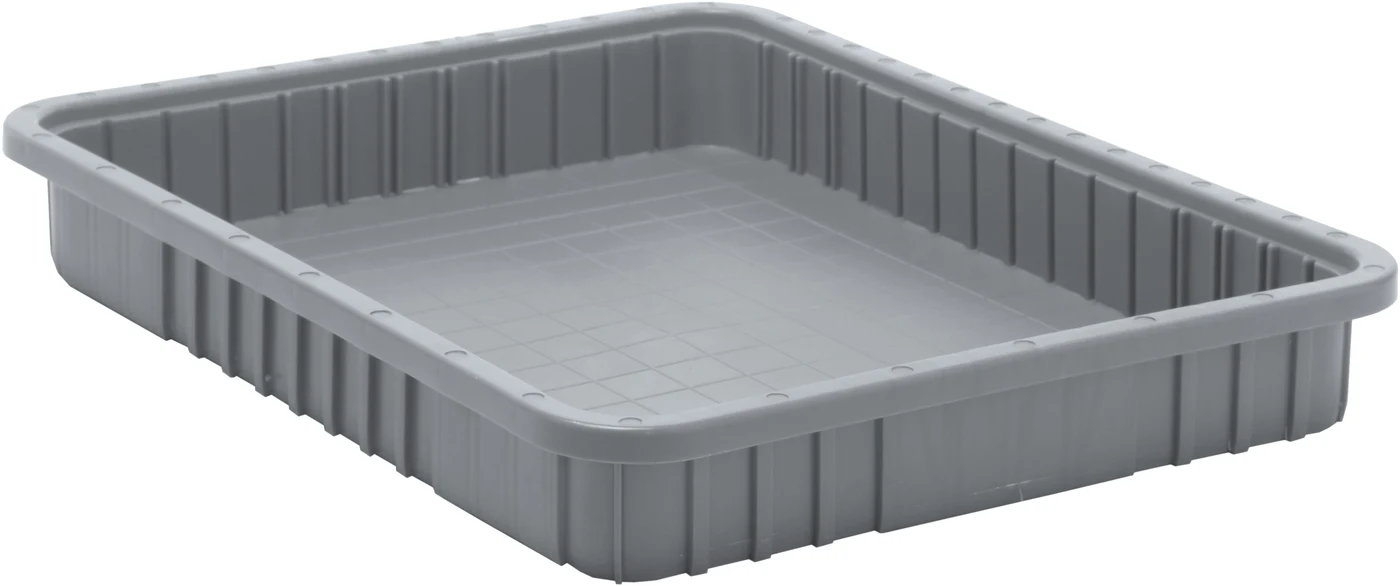 Quantum DG93030GYNB Dividable Grid Container, 22-1/2"L x 17-1/2"W x 3"H, Gray