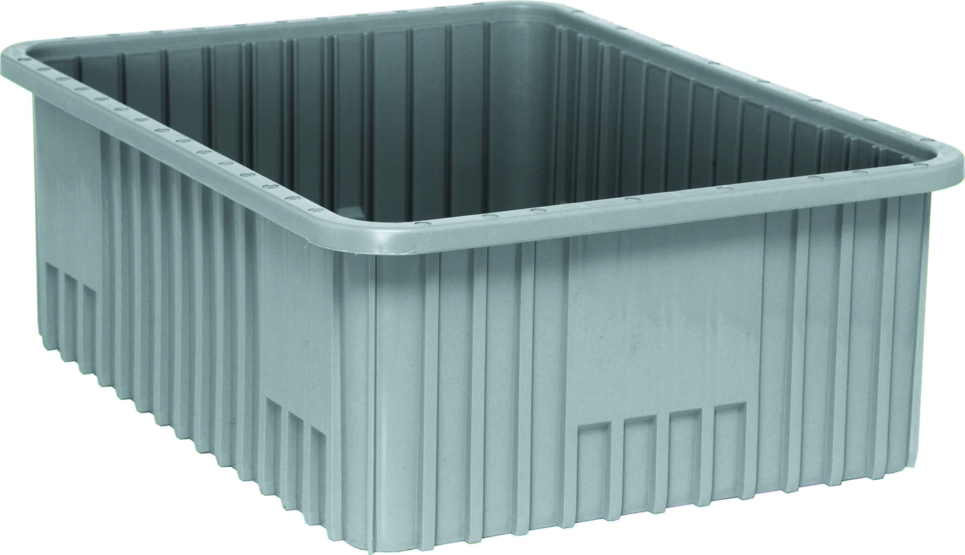 Quantum DG93080GYNB Dividable Grid Container, 22-1/2"L x 17-1/2"W x 8"H, Gray