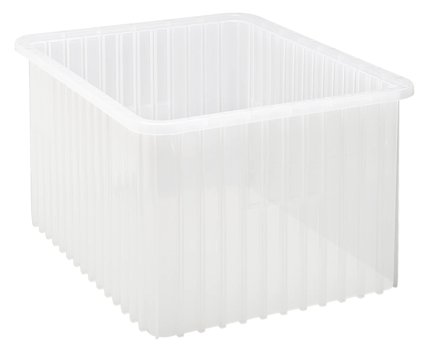 Quantum DG93120CLCS Dividable Grid Container, 22-1/2"L x 17-1/2"W x 12"H, Clear, Case of 3