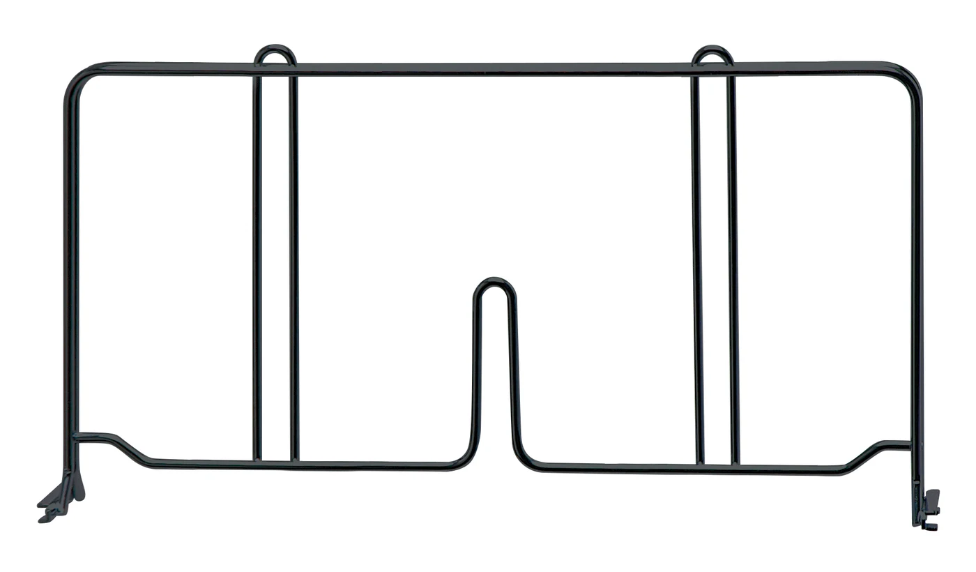 Quantum DIV14BK Wire Shelf Divider, 14"D x 8"H, Black