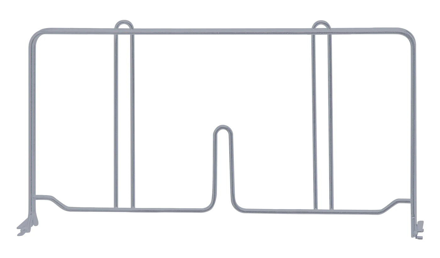 Quantum DIV14GY Wire Shelf Divider, 14"D x 8"H, Gray