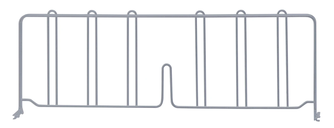 Quantum DIV24GY Wire Shelf Divider, 24"D x 8"H, Gray