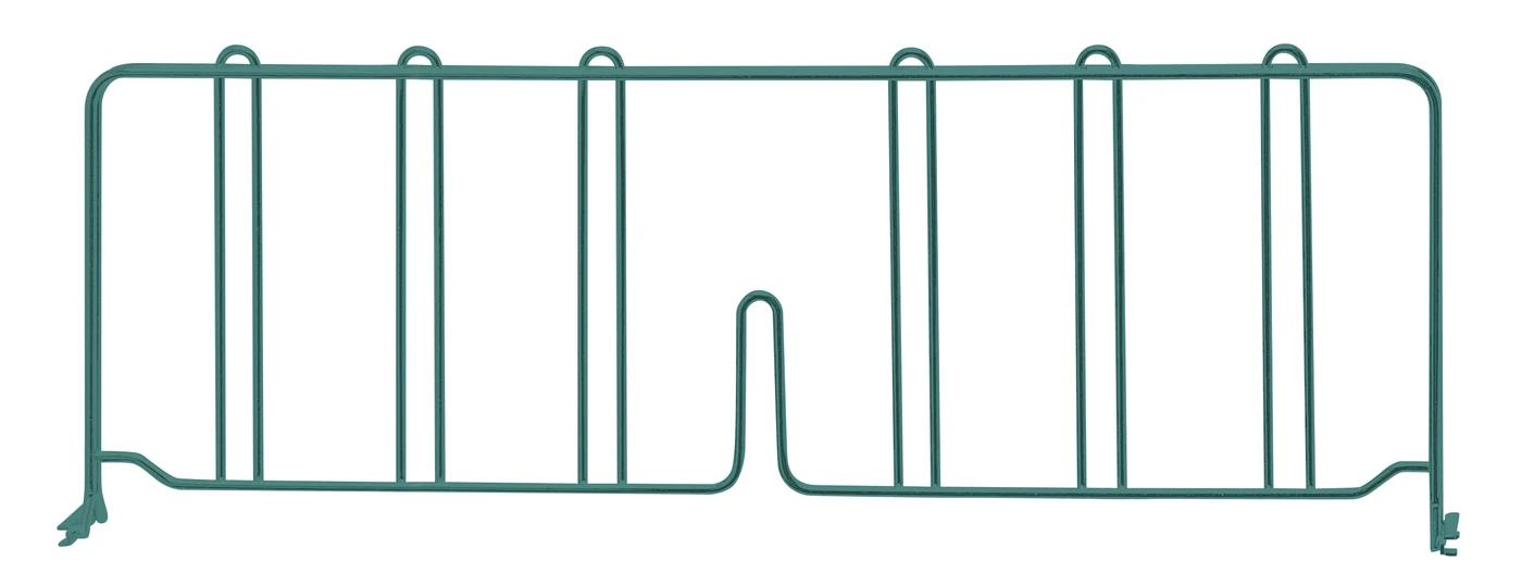 Quantum DIV24P Wire Shelf Divider, 24"D x 8"H, Green