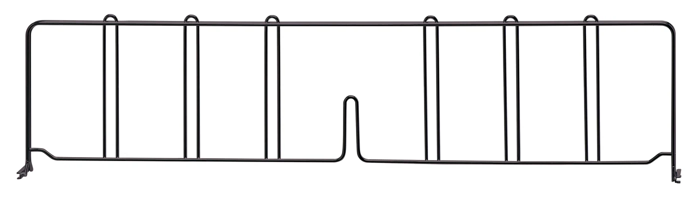 Quantum DIV30BK Wire Shelf Divider, 30"D x 8"H, Black