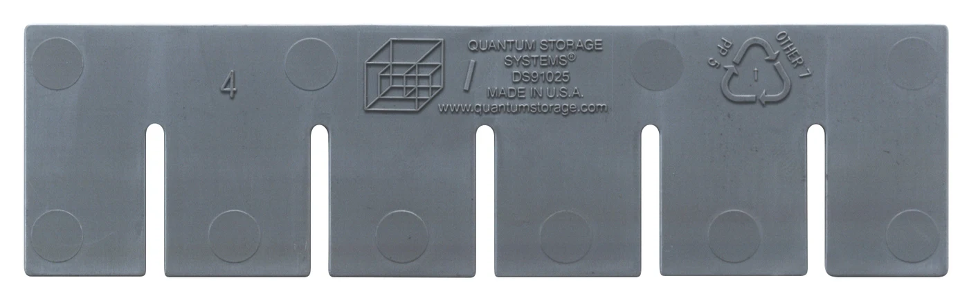 Quantum DS91025 Short Divider for Use with DG91025, Gray, Pack of 6