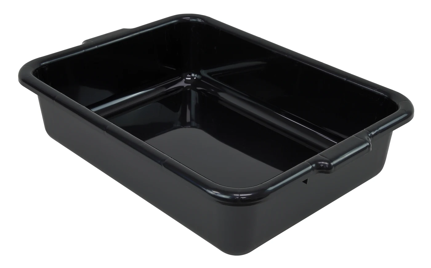 Quantum FSB-21155BKCS Bussing Tub, 15"W x 21"L x 5"H, Black, Case of 12