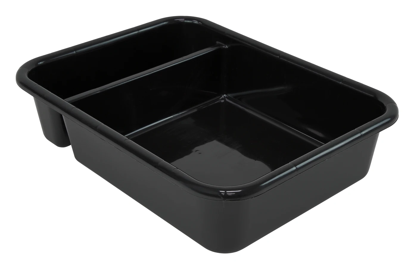 Quantum FSB-21165BKCS Bussing Tub, 15"W x 20"L x 5"H, Black, Case of 12