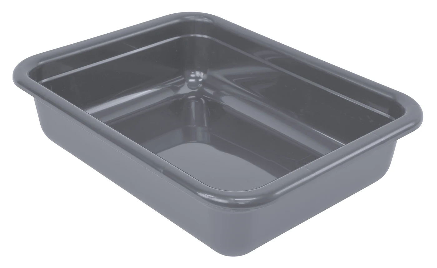 Quantum FSB-22175GYCS Bussing Tub, 17"W x 22"L x 5"H, Gray, Case of 12