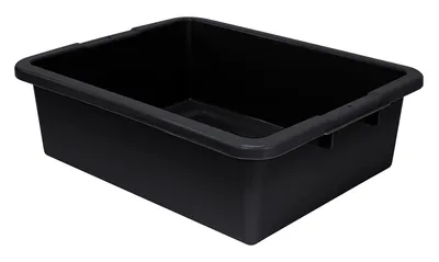 Quantum FSB-22177RBRNB Bussing Tub, 17"W x 21-1/2"L x 7"H, Black