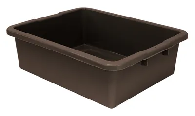 Quantum FSB-22177RBNCS Bussing Tub, 17"W x 21-1/2"L x 7"H, Brown, Case of 12