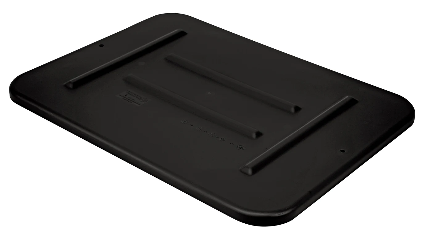 Quantum FSB-L2216BKCS Bussing Tub Lid, 16-1/2"W x 22"L, Black, Case of 12