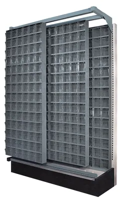 Quantum G-725304-28GY Gondola Slider System, 48"W x 19"D x 75"H, 2000 lb capacity, Gray