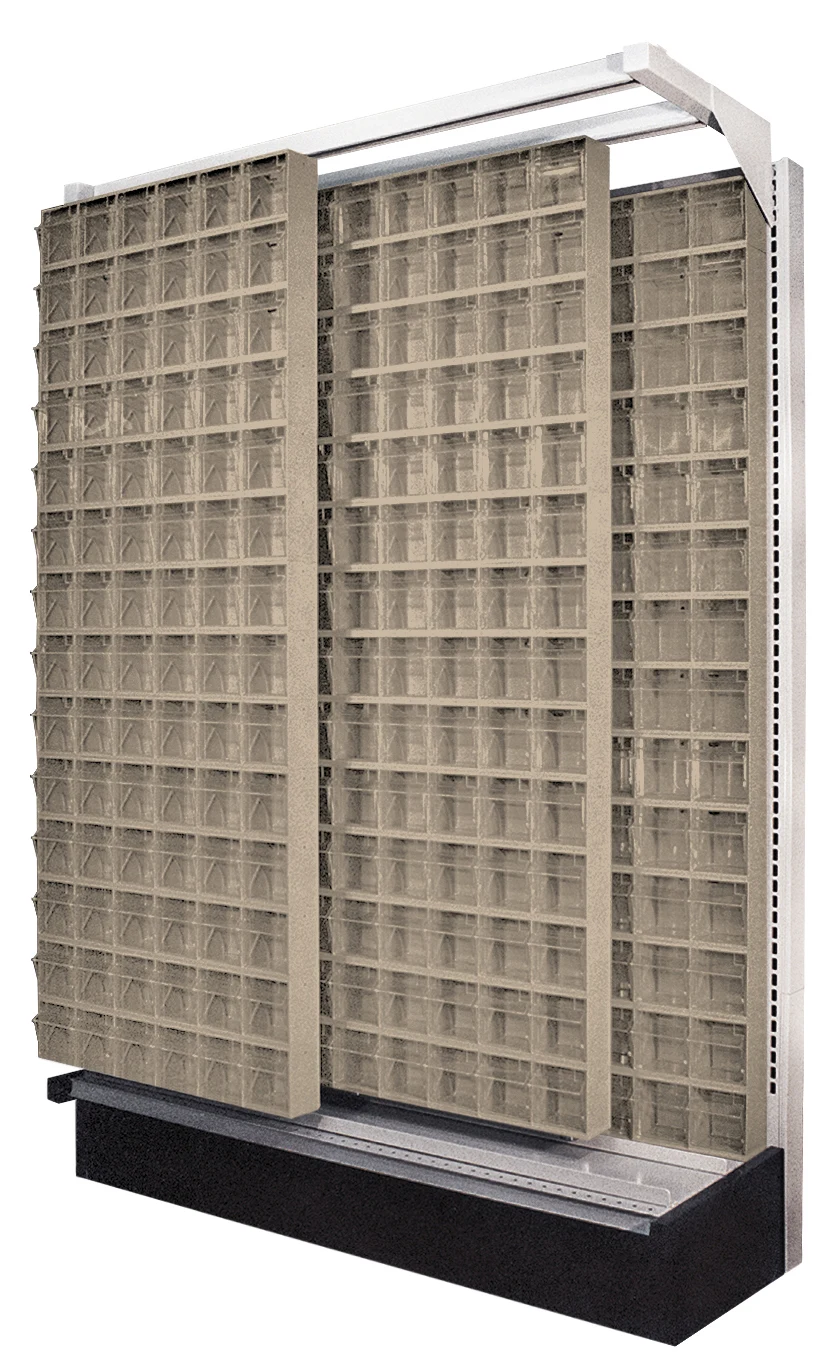 Quantum G-725305-36IV Gondola Slider System, 48"W x 19"D x 75"H, 2000 lb capacity, Ivory