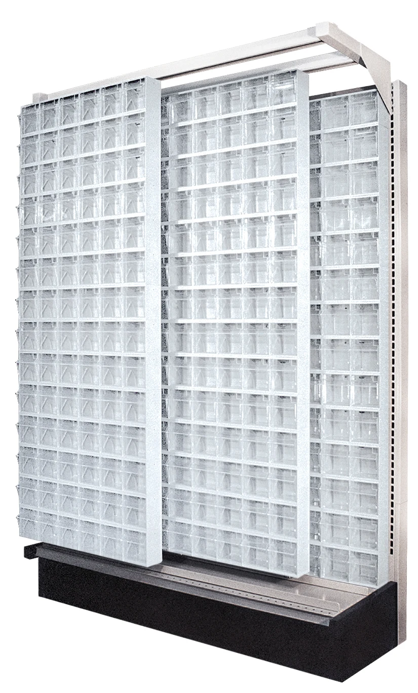 Quantum G-725304-28WT Gondola Slider System, 48"W x 19"D x 75"H, 2000 lb capacity, Ivory