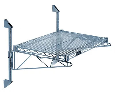 Quantum WC14-CB1224GY Cantilever Single Shelf Post Wall Mount, 24"D x 12"W, Gray