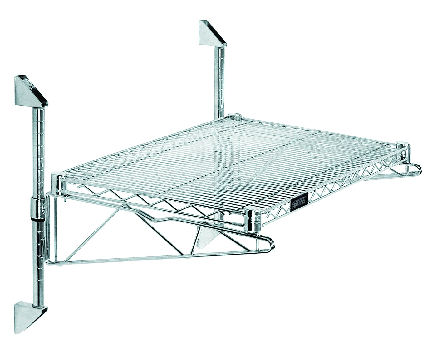 Quantum WC14-CB1230C Cantilever Single Shelf Post Wall Mount, 30"D x 12"W, Chrome