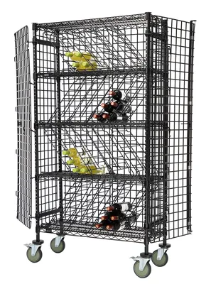 Quantum 1436-74BWSECBK Stationary Bulk Wine Security Unit, 36"W x 14"D x 74"H, Black