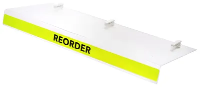 Quantum KBI-HB17007-10 Kanban Indicator Lid, 17"W x 7"D x 1-1/2"H, Clear, Pack of 10