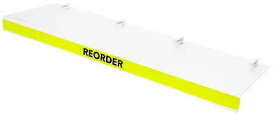 Quantum KBI-HB24007-10 Kanban Indicator Lid, 24"W x 7"D x 1-1/2"H, Clear, Pack of 10
