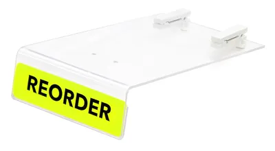 Quantum KBI-HB3757-10 Kanban Indicator Lid, 3-3/4"W x 7"D x 1-1/2"H, Clear, Pack of 10