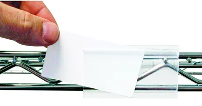 Quantum LHI-3 Label Inserts, 3"W x 1-1/4"D, Clear, Pack of 3