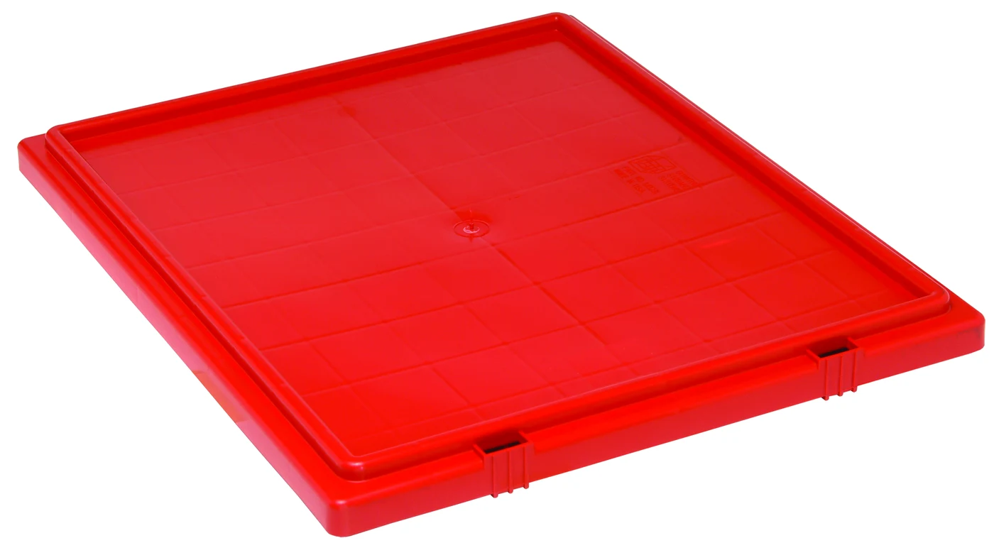 Quantum LID231RDCS Tote Box Lid for Use with SNT225 and SNT230, Red, Case of 3