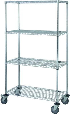 Quantum M1436C46-5LH33C Mobile Cart, 36"W x 14"D x 69"H, 1200 lb capacity, Chrome