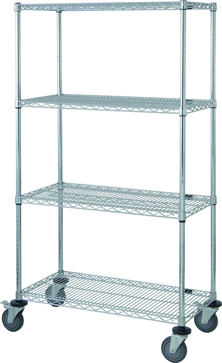 Quantum M1836C47 Mobile Cart, 36"W x 18"D x 80"H, 1200 lb capacity, Chrome