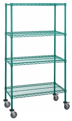 Quantum M2460P46-LH57C Mobile Cart, 60"W x 24"D x 63"H, 1200 lb capacity, Green