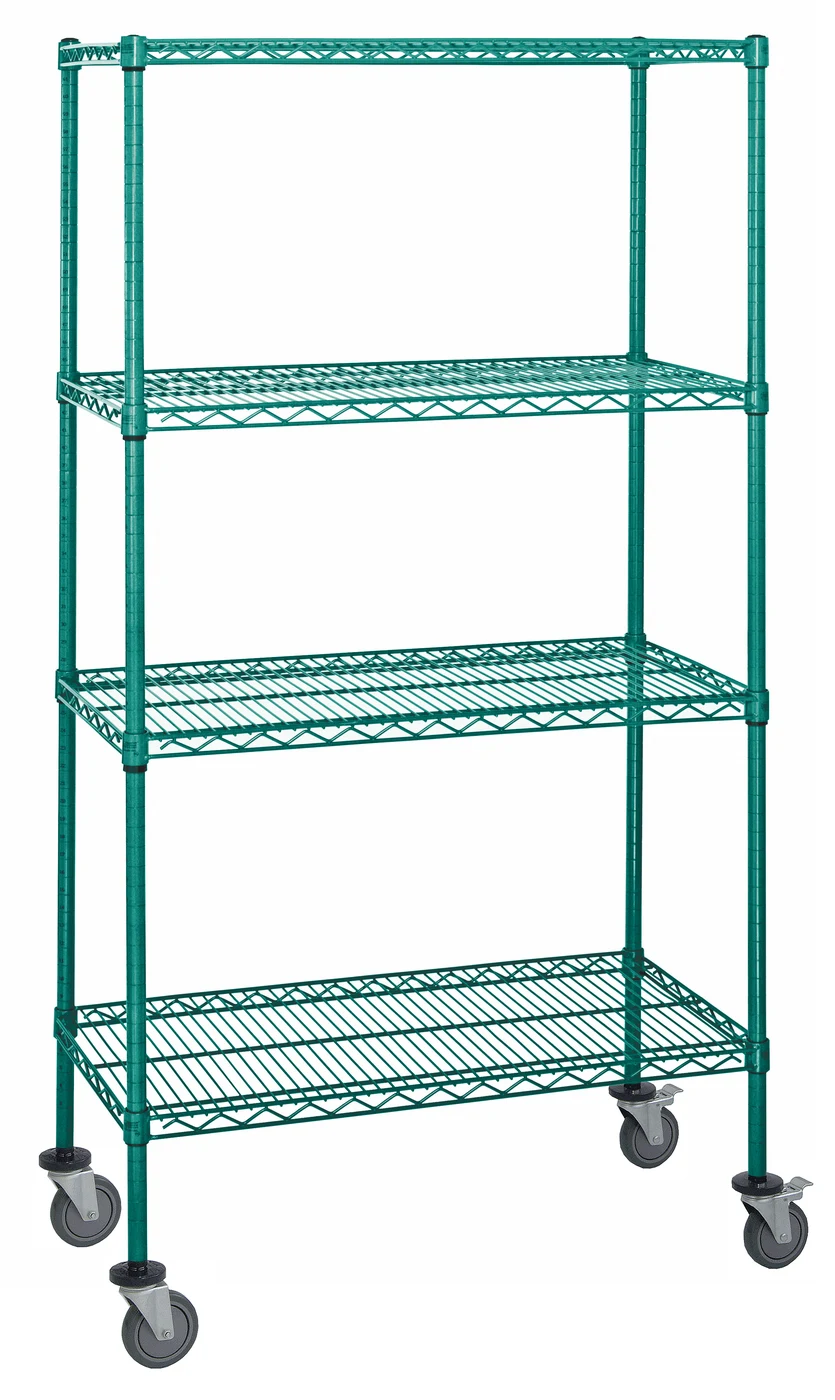 Quantum M1848P46-LH45C Mobile Cart, 48"W x 18"D x 80"H, 1200 lb capacity, Green