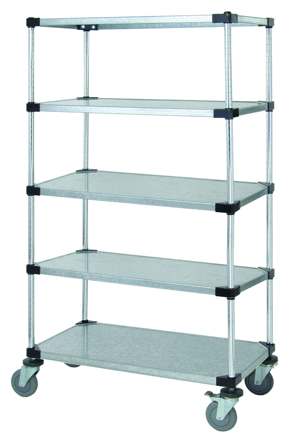 Quantum M1836SS47-5 Mobile Cart, 36"W x 18"D x 80"H, 1200 lb capacity, Stainless