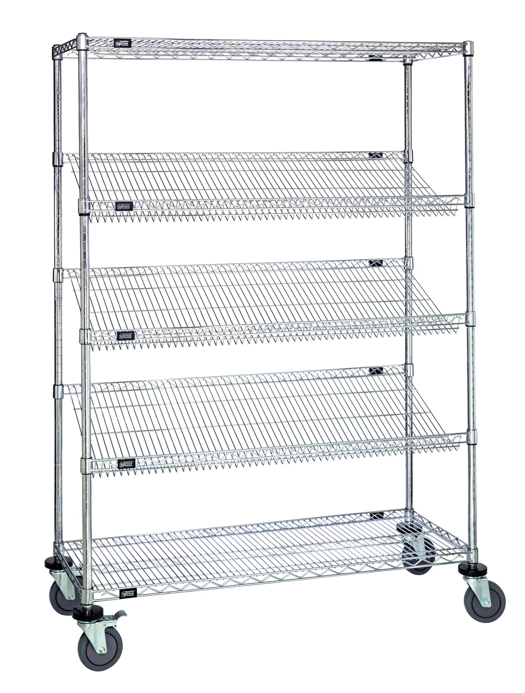 Quantum M2448SL6C Mobile Cart, 48"W x 24"D x 63"H, 400 lb capacity, Chrome
