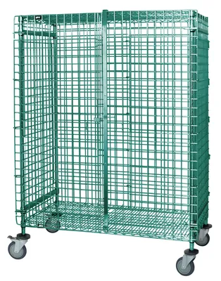 Quantum M1836-69SECP Mobile Security Unit, 36"W x 18"D x 69"H, 1200 lb capacity, Green