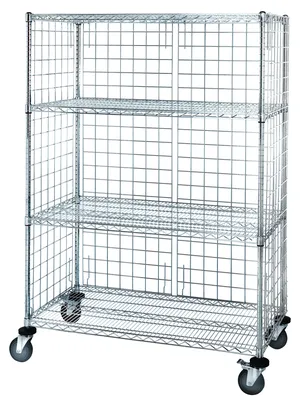 Quantum M1848C47E Mobile Enclosure Cart, 48"W x 18"D x 80"H, 1200 lb capacity, Chrome