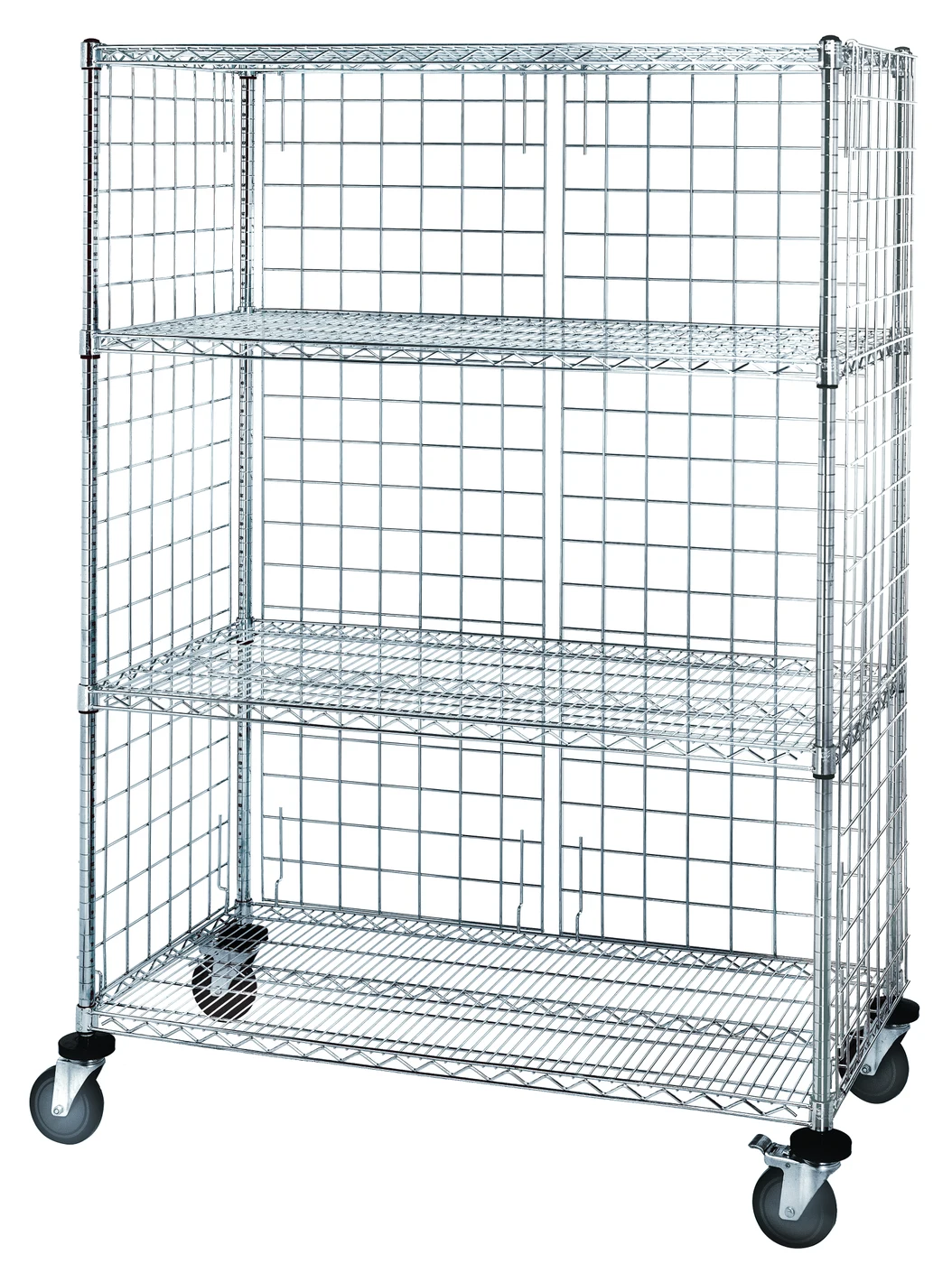 Quantum M2448C46E-5 Mobile Enclosure Cart, 48"W x 24"D x 69"H, 1200 lb capacity, Chrome