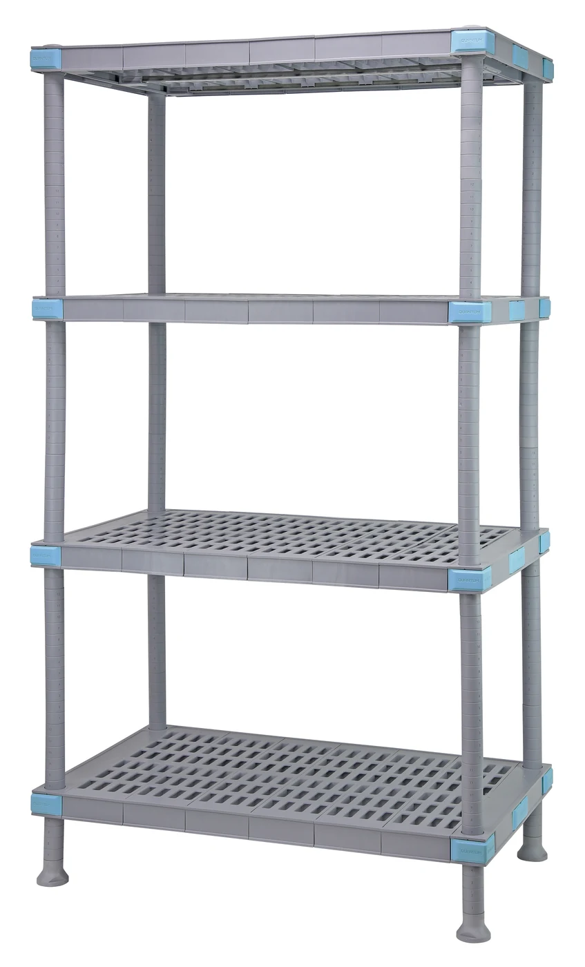 Quantum QP185486VS-4 Millenia Shelving Unit, 54"W x 18"D x 86"H, 2000 lb capacity, Gray
