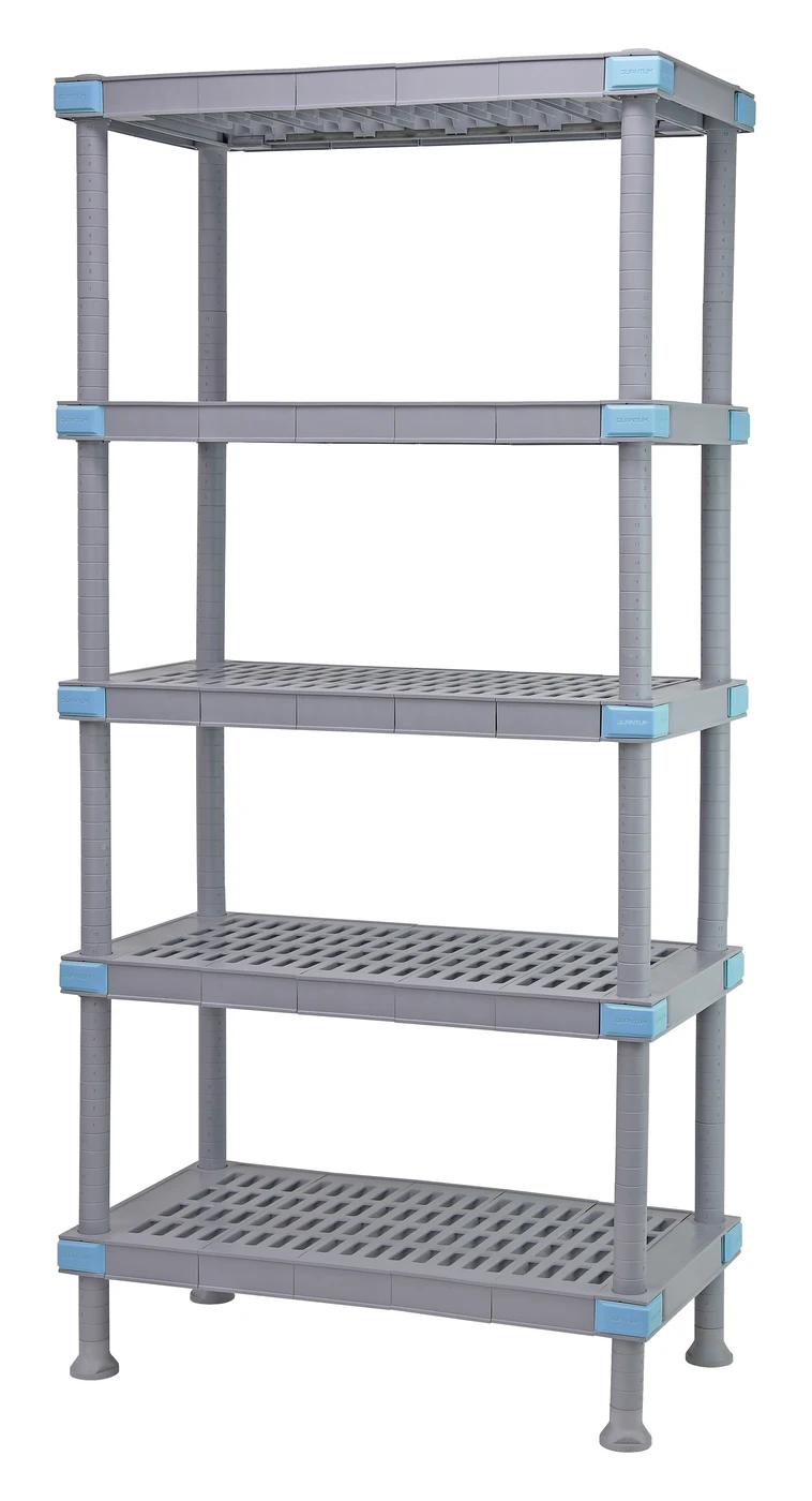 Quantum QP183050VS-5 Millenia Shelving Unit, 30"W x 18"D x 50"H, 2000 lb capacity, Gray