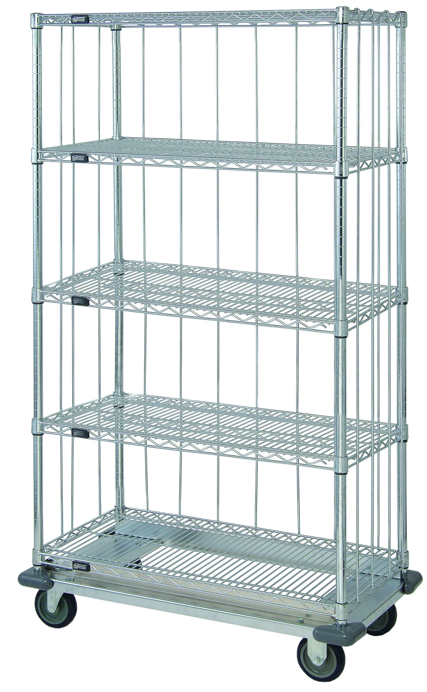 Quantum MD1836C46RE-5 Mobile Enclosure Cart, 36"W x 18"D x 70"H, 800 lb capacity, Chrome