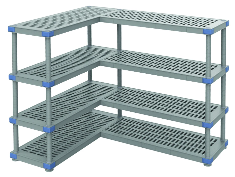 Quantum QPA182450V3S1 Millenia Shelving Add-On Kit, 24"W x 18"D x 50"H, 2000 lb capacity, Gray