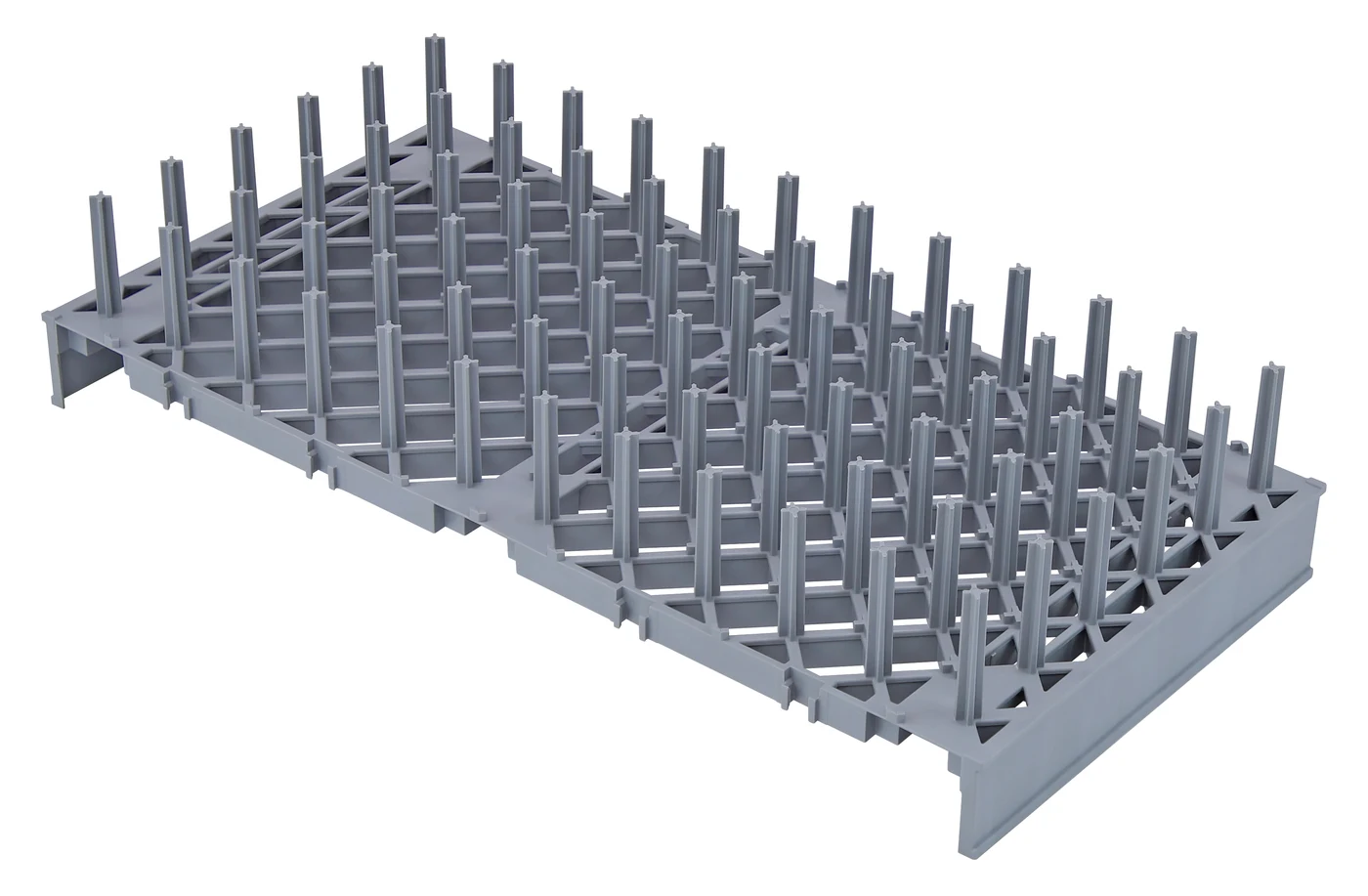 Quantum QPDR2 Millenia Pronged Drying Rack Section, 12"W x 24"D, Gray