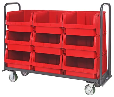 Quantum MTT-1860-543RD Magnum Tote Truck, 19-3/4"L x 18-3/8"W x 11-7/8"H, 3000 lb capacity, Gray