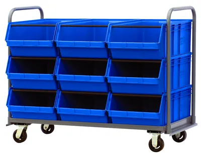 Quantum MTT-3060-743BL Magnum Tote Truck, 29"L x 18-3/8"W x 11-7/8"H, 3000 lb capacity, Gray