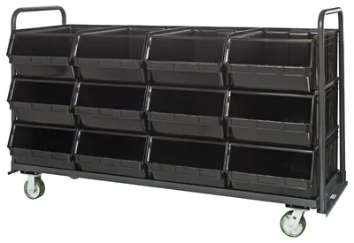 Quantum MTT-3042-743BK Magnum Tote Truck, 29"L x 18-3/8"W x 11-7/8"H, 1200 lb capacity, Gray