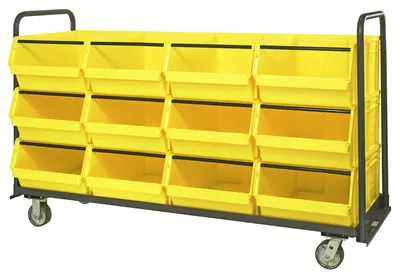 Quantum MTT-3042-743YL Magnum Tote Truck, 29"L x 18-3/8"W x 11-7/8"H, 1200 lb capacity, Gray