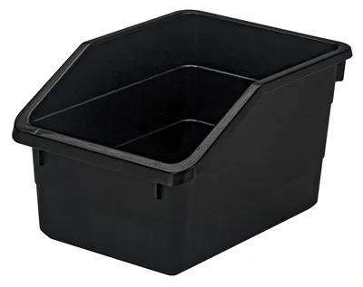 Quantum NPB1076BKCS Nesting Parts Bin, 10-1/4"L x 7-1/2"W x 6"H, Black, Case of 20