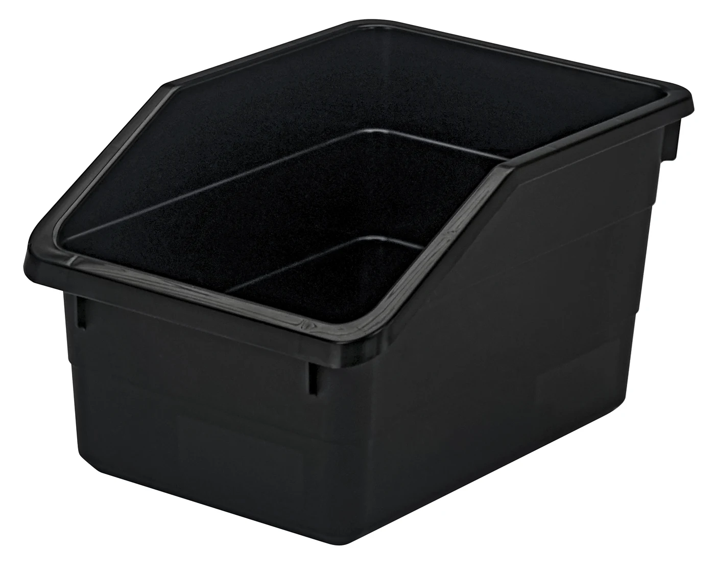 Quantum NPB1076BKCS Nesting Parts Bin, 10-1/4"L x 7-1/2"W x 6"H, Black, Case of 20