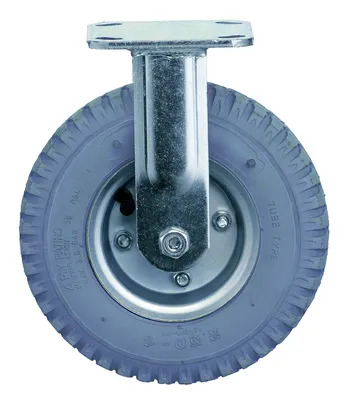 Quantum PT-NR Rigid Pneumatic Caster, 325 lb capacity, Chrome
