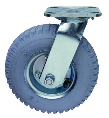 Quantum PT-NS Swivel Pneumatic Caster, 325 lb capacity, Chrome