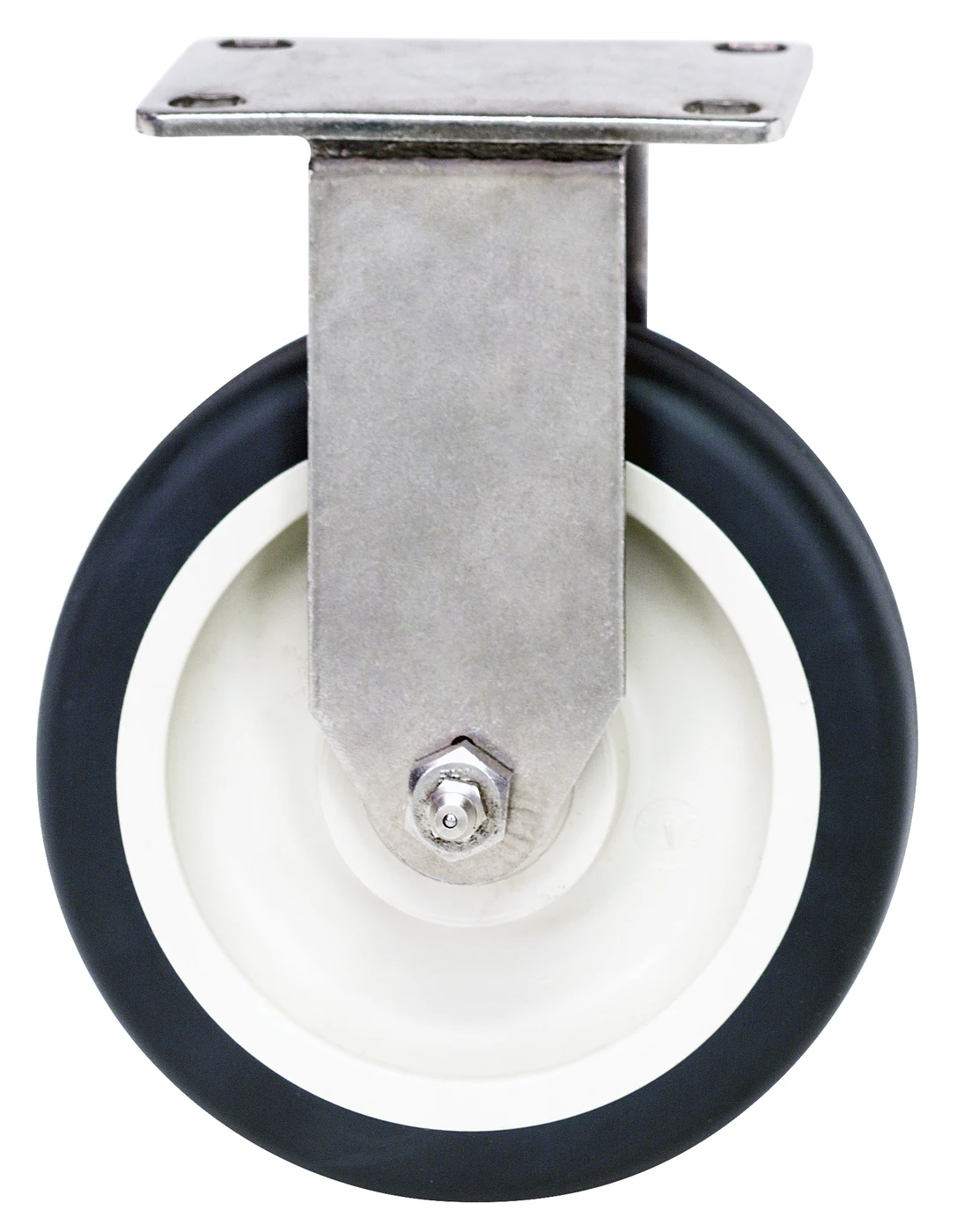 Quantum PT-PR-S Rigid Polyurethane Caster, 300 lb capacity, Stainles